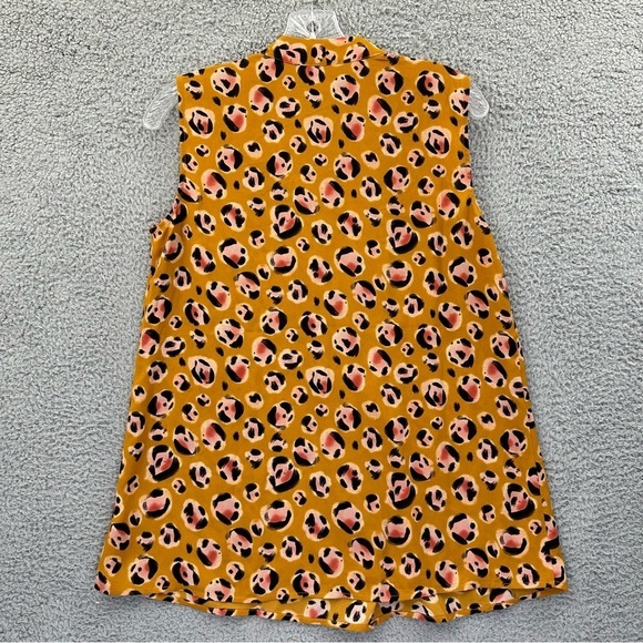 CAbi Prowl Leopard Cheetah Animal Print Sleeveless V Neck Blouse Women's Small - Picture 3 of 8